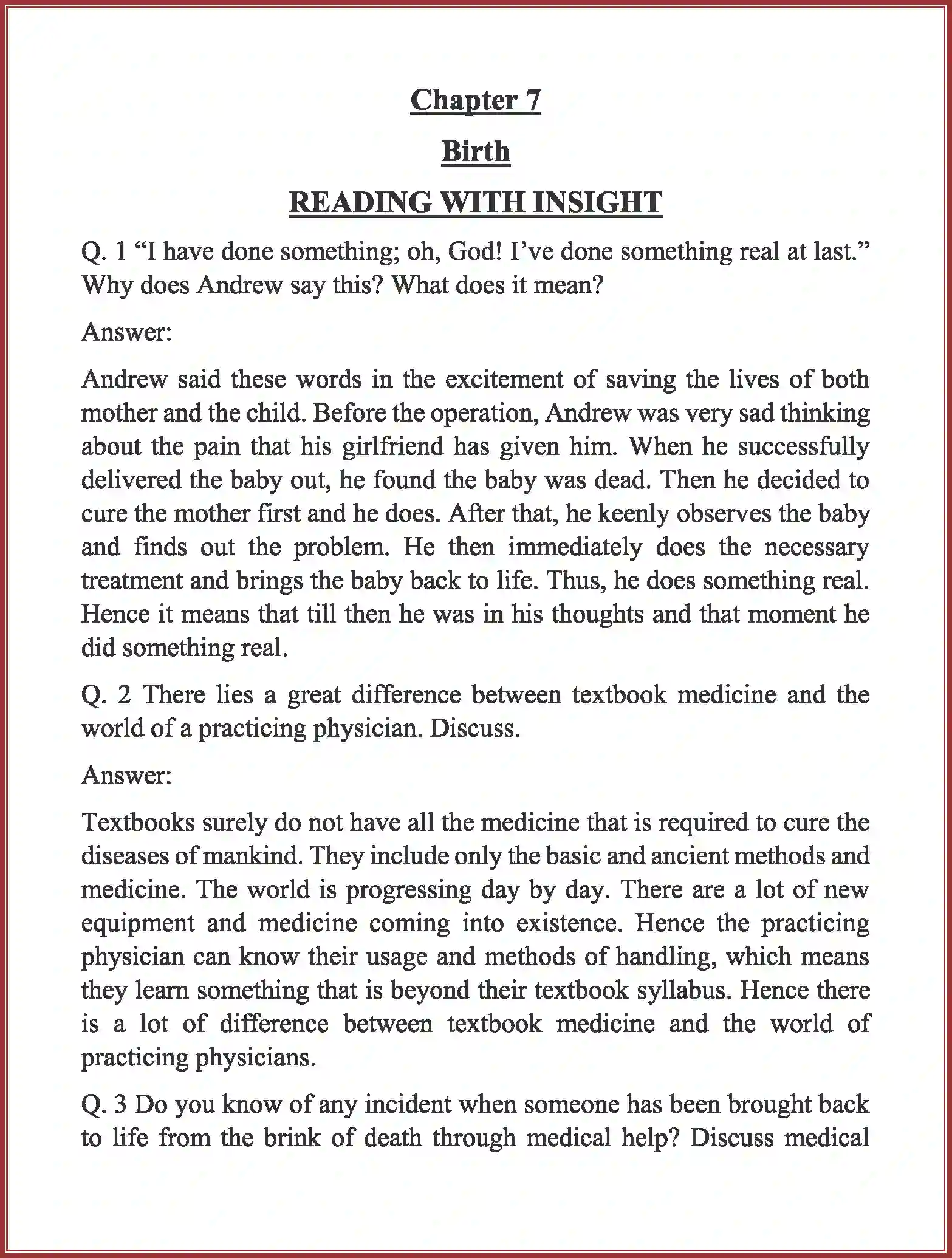 NCERT-Solution-Class-11-English-Snapshots-Birth-2672-page-1