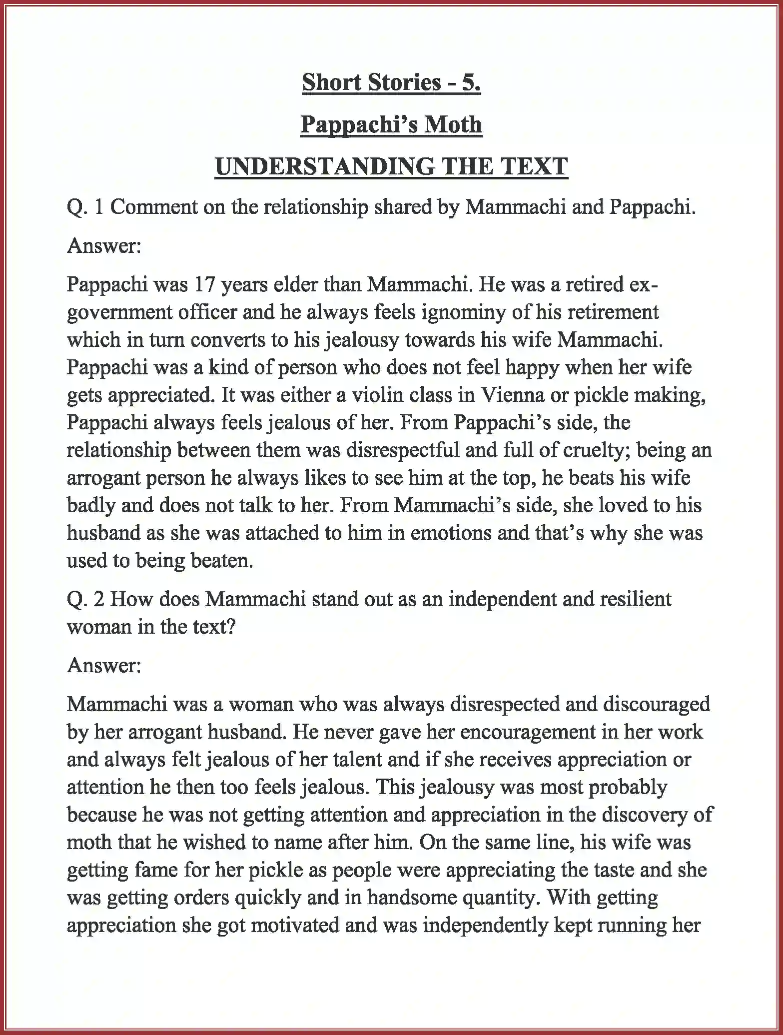 NCERT-Solution-Class-11-English-Woven-Words-Short-Stories-Pappachi’s-Moth-2729-page-1