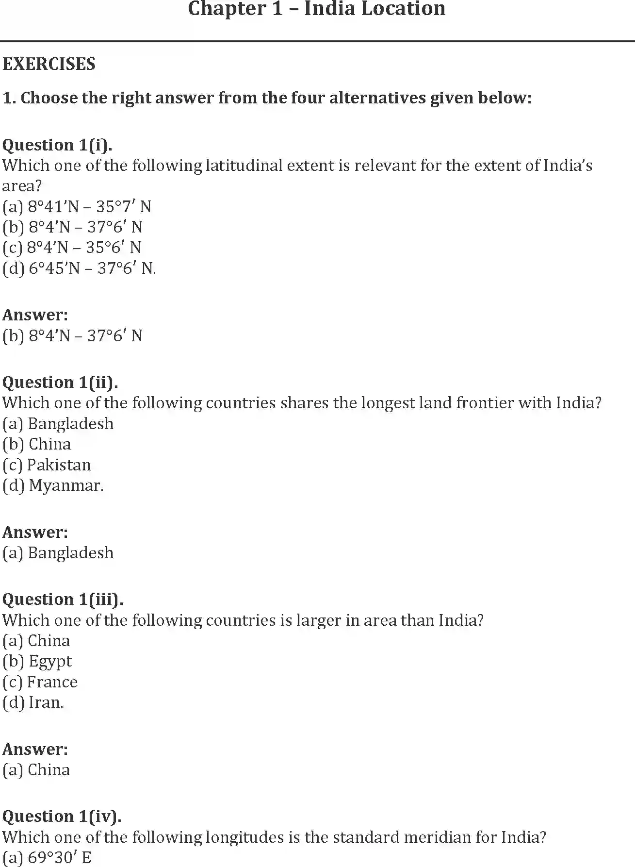 NCERT-Solution-Class-11-India-Physical-Environment-India-Location-2954-page-1