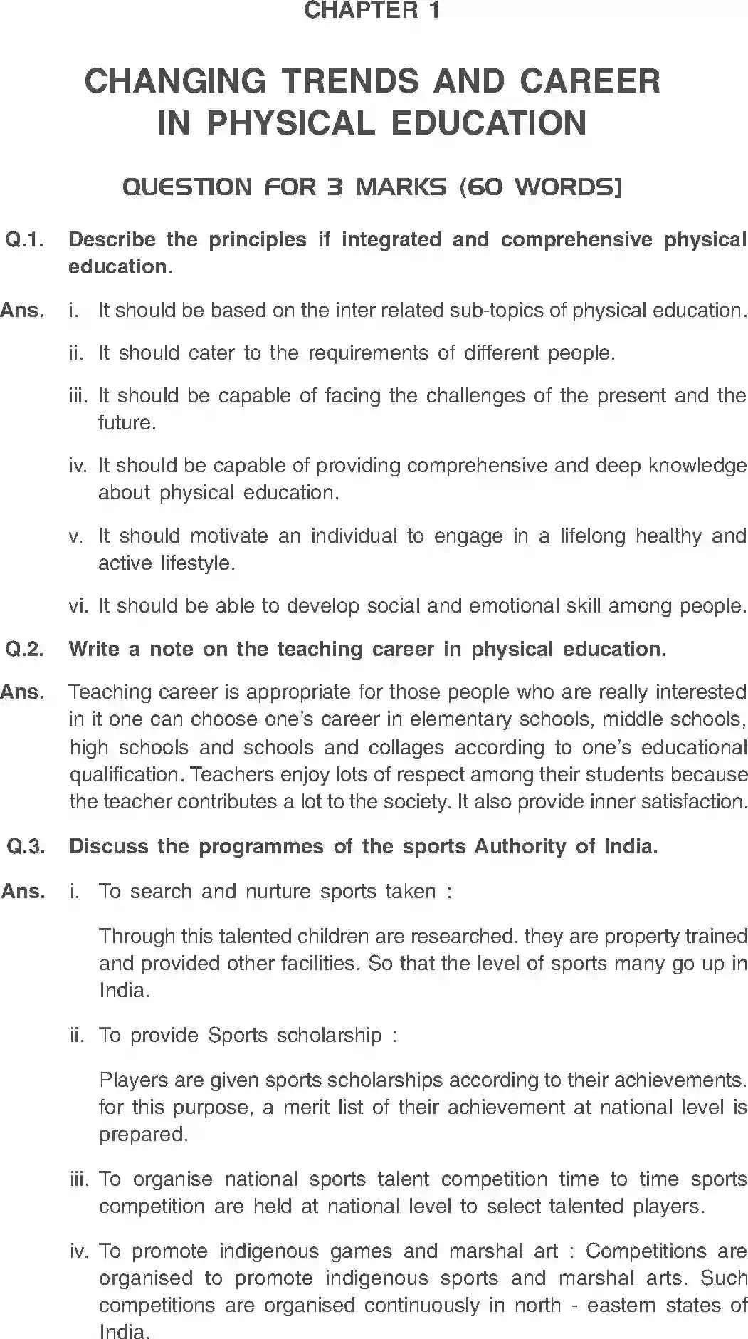 Class 11 Physical Education Chapter 1 Changing Trends and Career in ...