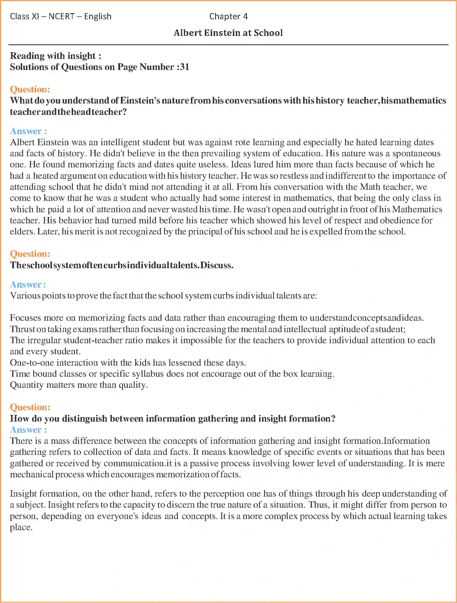 NCERT-Solution-Class-11-Snapshots-Albert-Einstein-at-School-4737-page-1