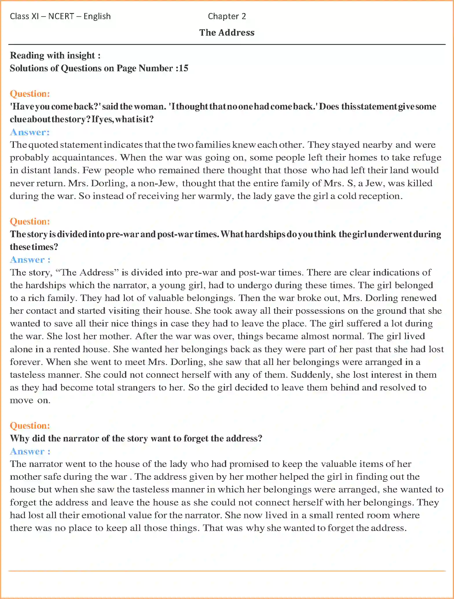 NCERT-Solution-Class-11-Snapshots-The-Address-4735-page-1