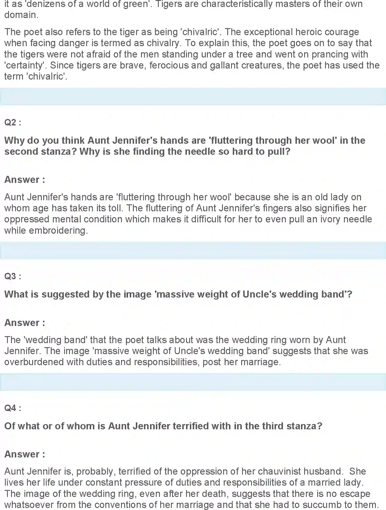 NCERT-Solution-Class-12-Flamingo-Aunt-Jennifer’s-Tigers-4527-page-2