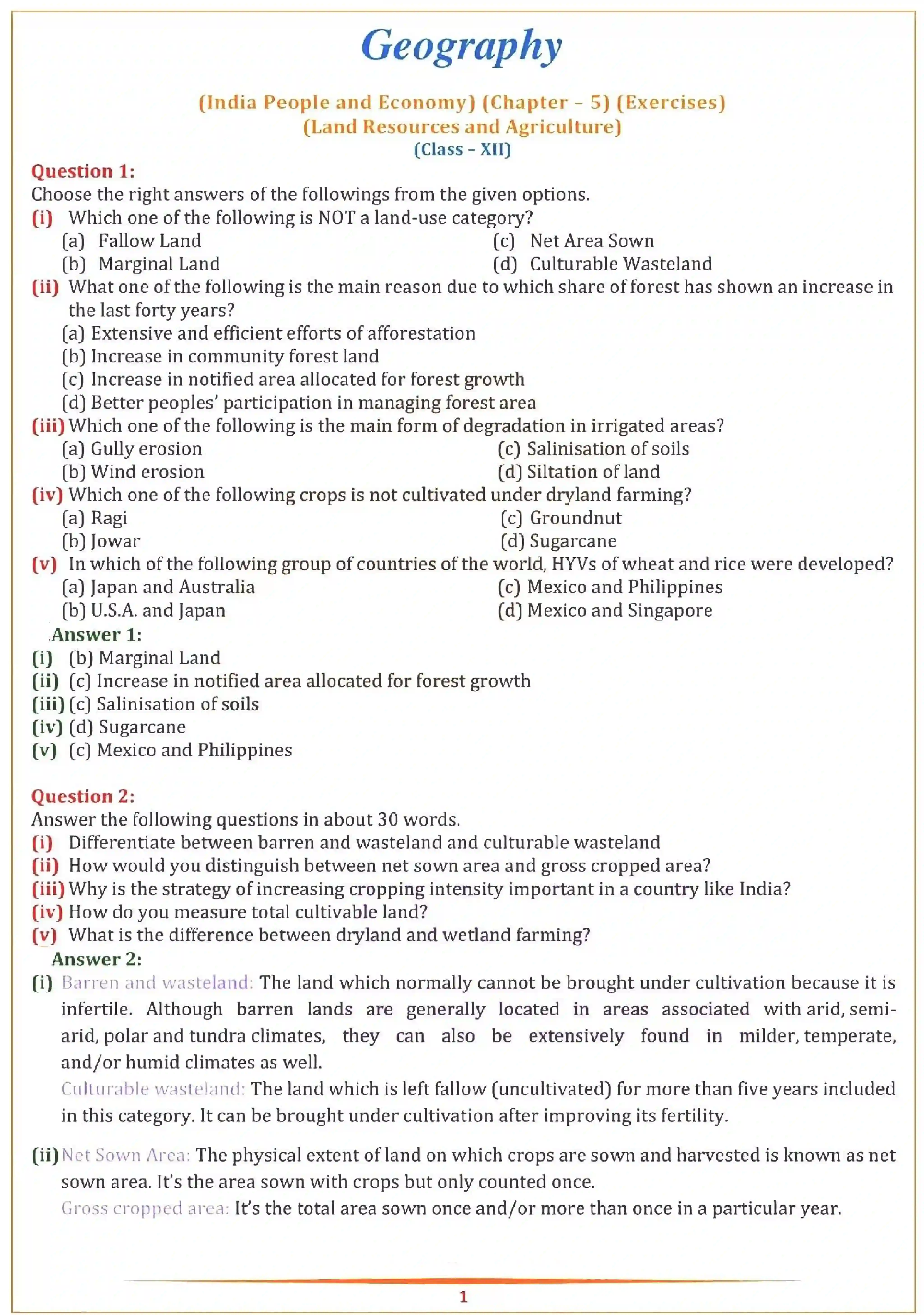 NCERT-Solution-Class-12-Geography-Chapter-5-Land-Resources-and-Agriculture-149-page-1