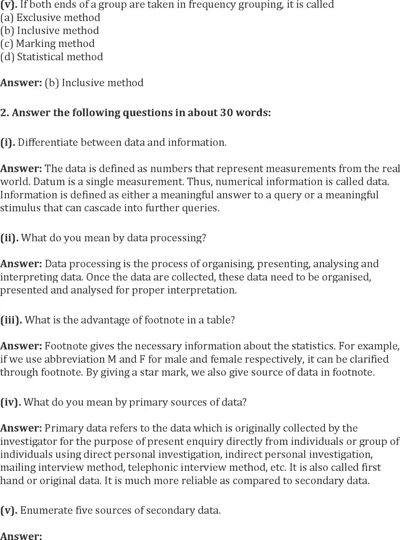 Class 12 Geography Practical Work in Geography Data – Its Source and ...