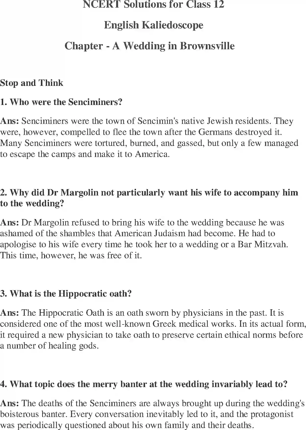 NCERT-Solution-Class-12-Kaleidoscope-Awedding-in-Brownsville-350-page-1