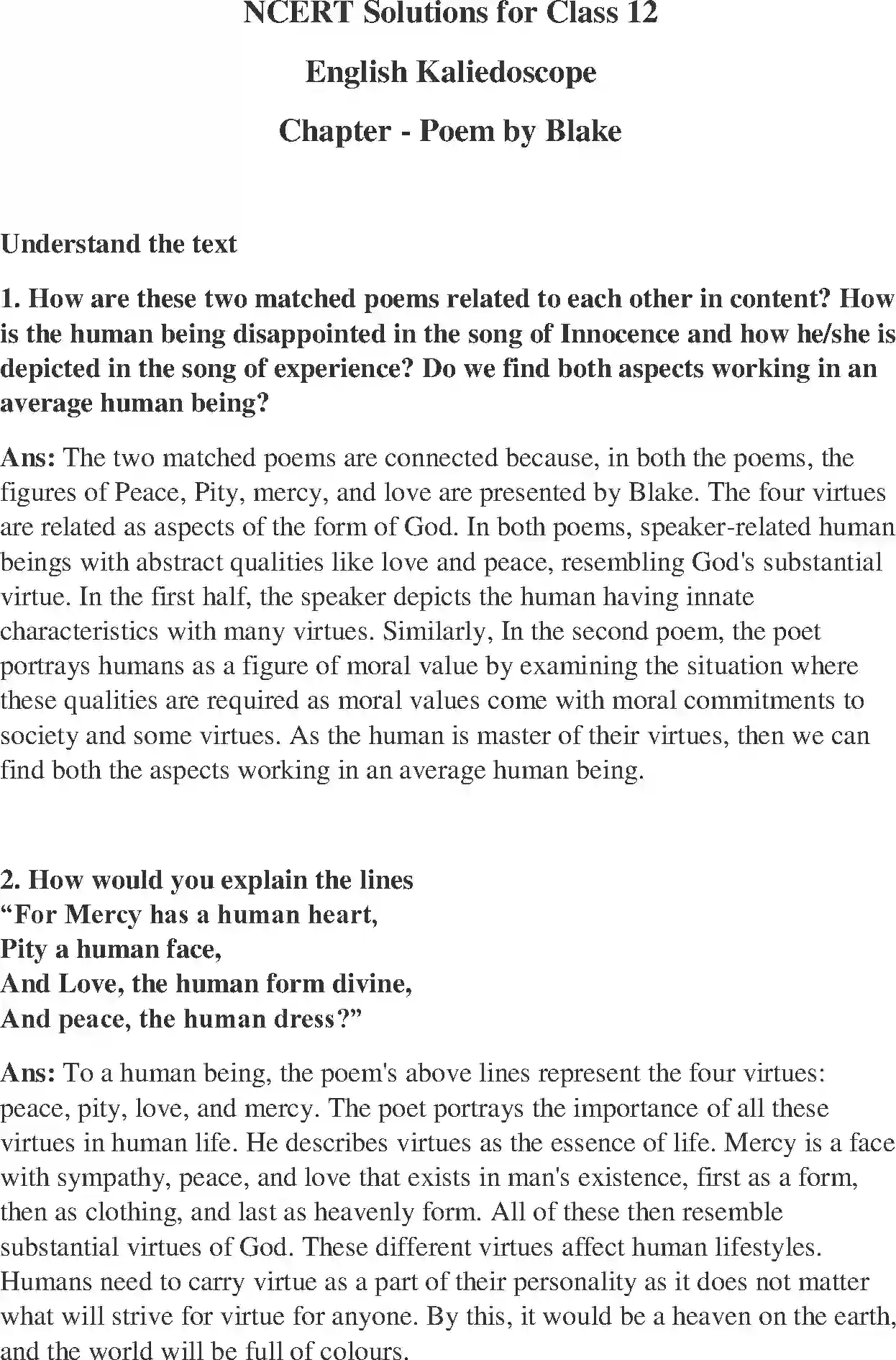 NCERT-Solution-Class-12-Kaleidoscope-Poems-By-Blake-355-page-1