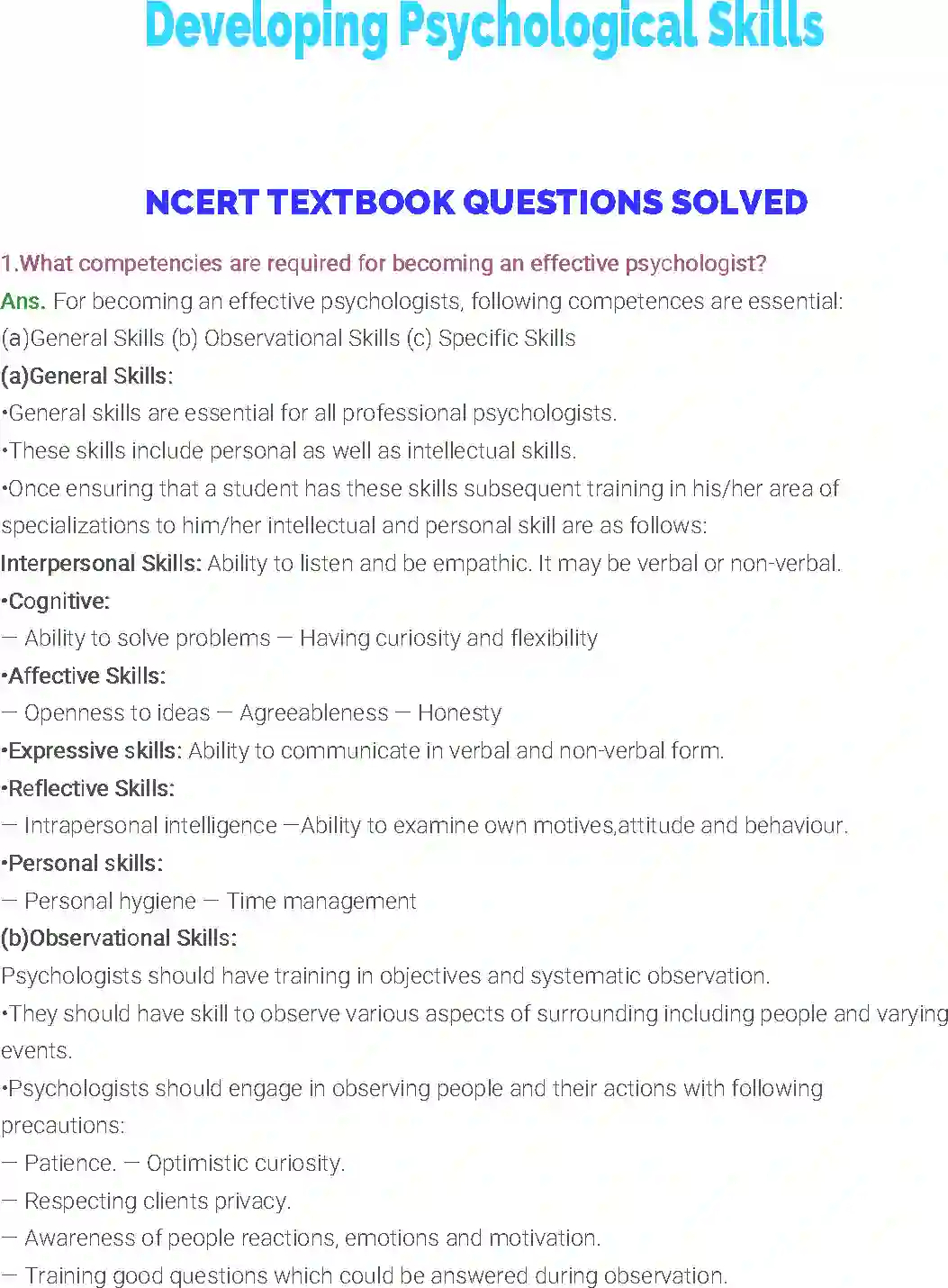NCERT-Solution-Class-12-Psychology-Chapter-9-Developing-Psychological-Skills-2372-page-1