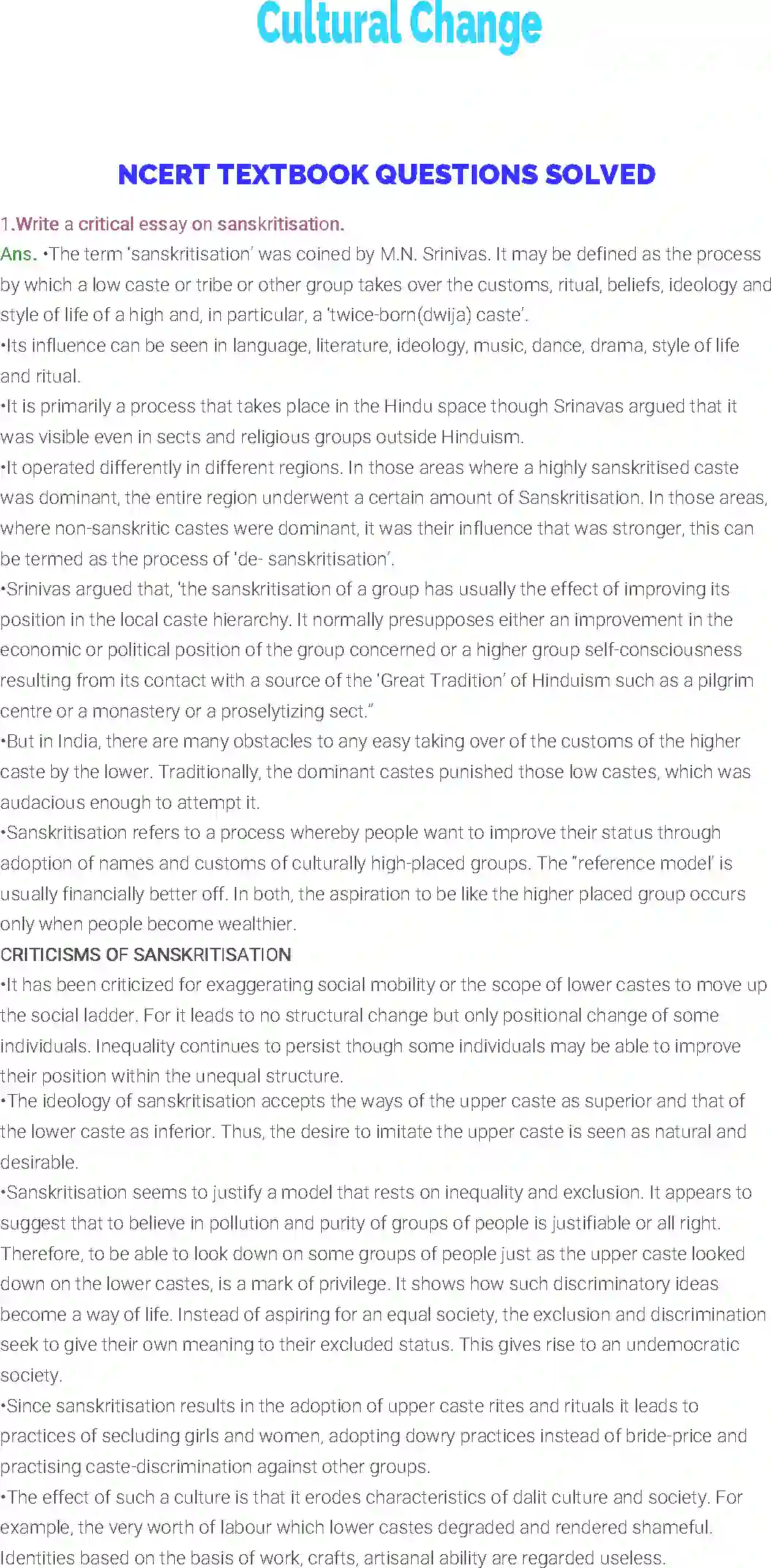 NCERT-Solution-Class-12-Sociology-Chapter-2-Cultural-Change-2380-page-1