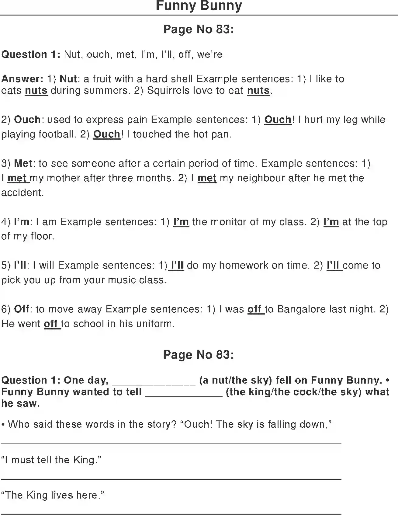 NCERT-Solution-Class-2-Marigold-Chapter-10-Funny-Bunny-4288-page-1