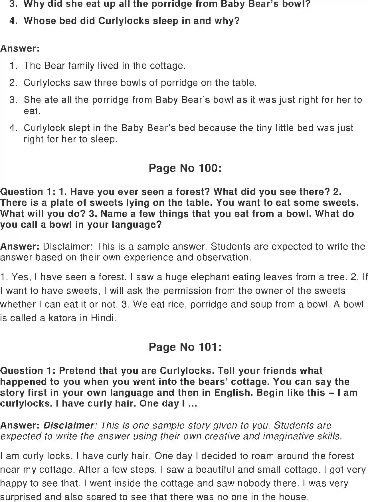 NCERT-Solution-Class-2-Marigold-Chapter-12-Curlylocks-and-the-Three-Bears-4290-page-2