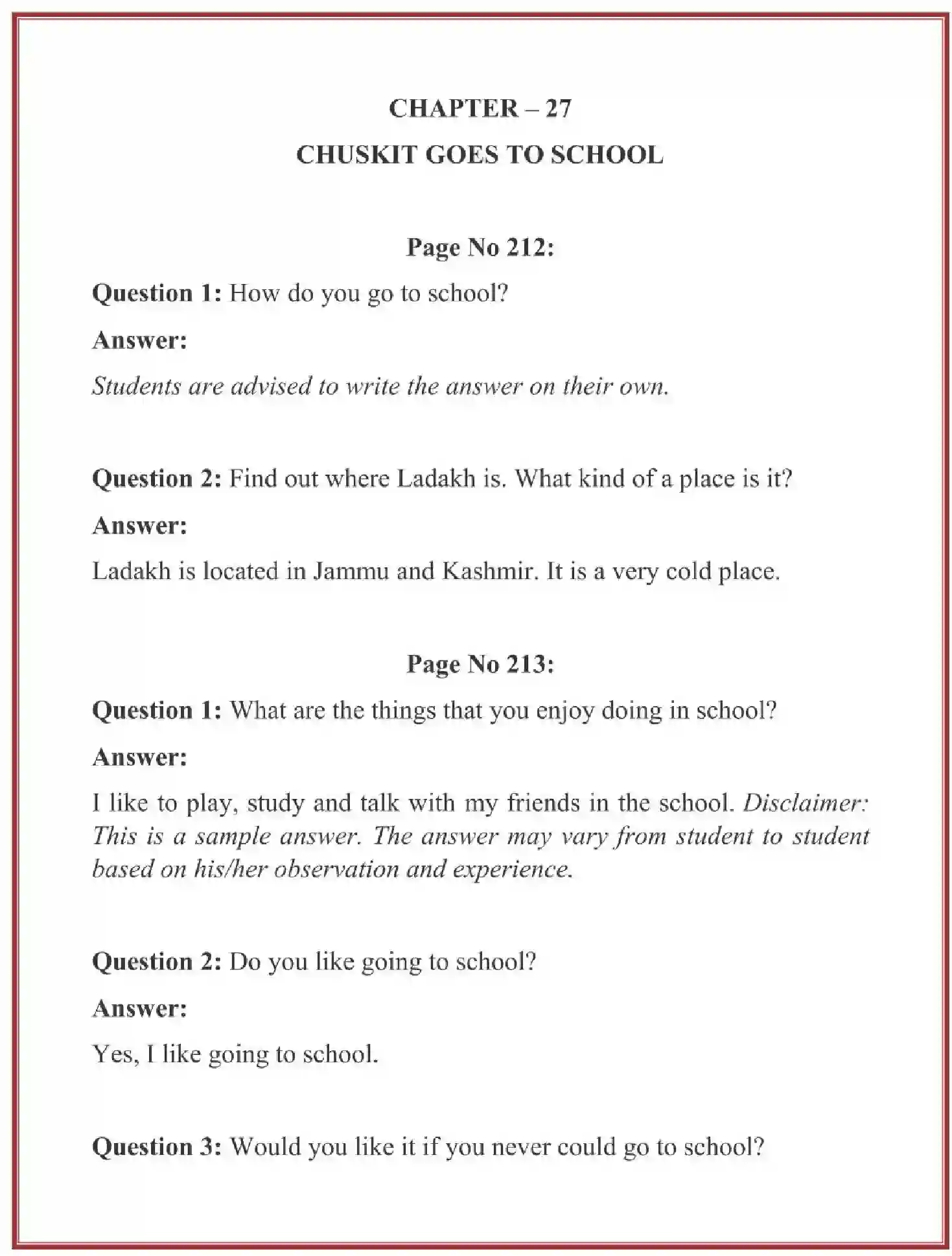 NCERT-Solution-Class-4-Looking-Around-EVS-Chapter-27-Chuskit-Goes-To-School-4111-page-1