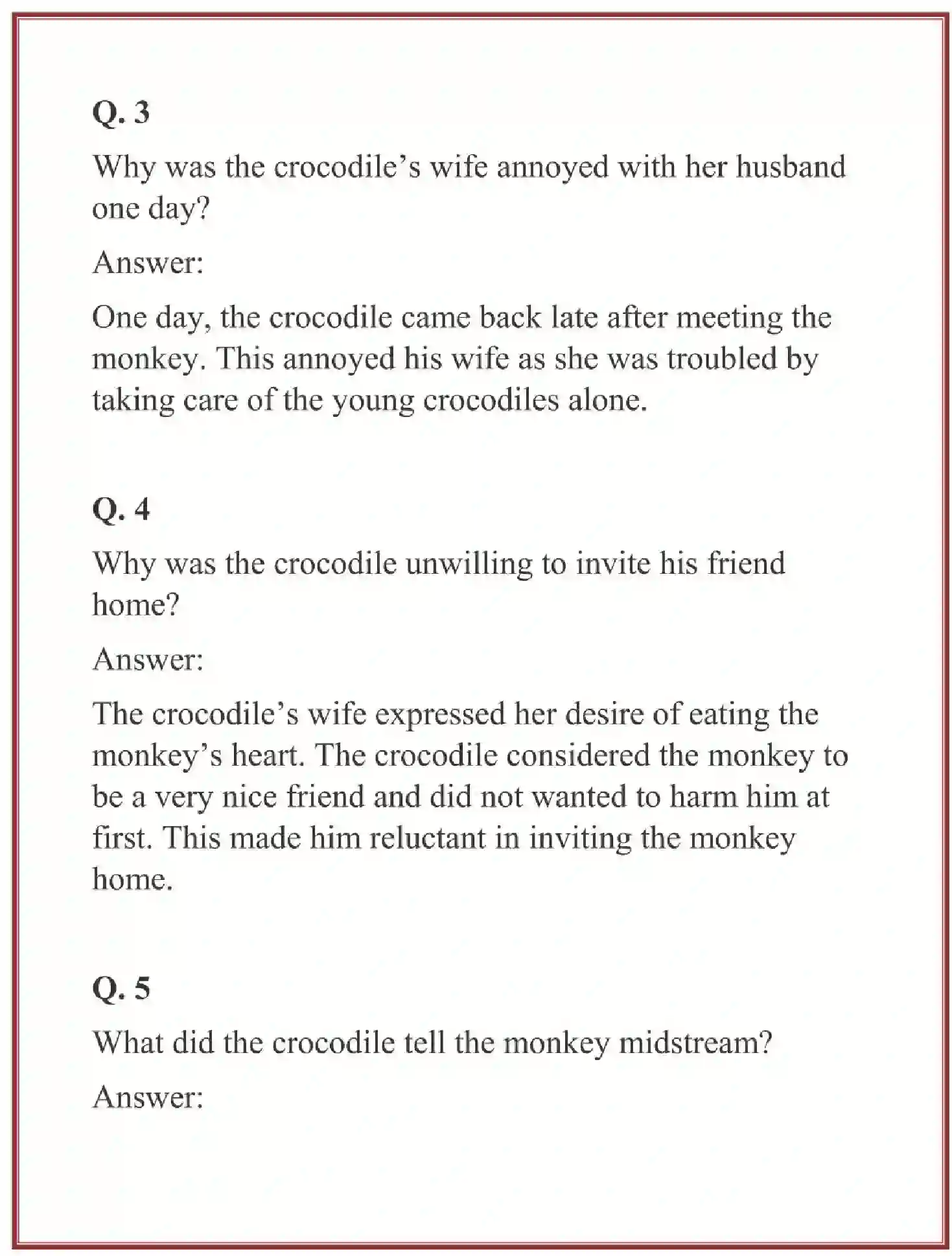 NCERT-Solution-Class-6-English-Chapter-6-The-Monkey-and-the-Crocodile-3826-page-2