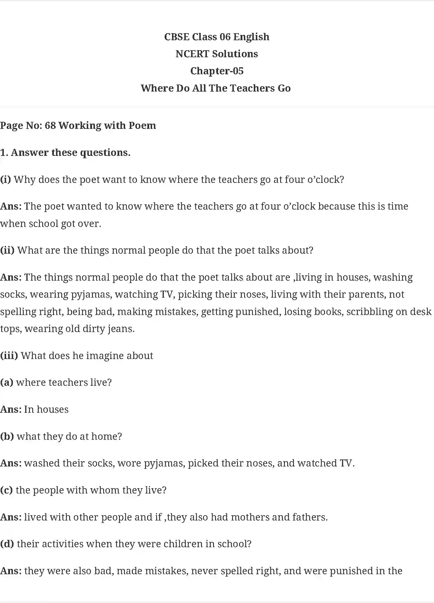 NCERT-Solution-Class-6-Honeysuckle-Where-do-all-the-Teachers-Go-Poem-5349-page-1