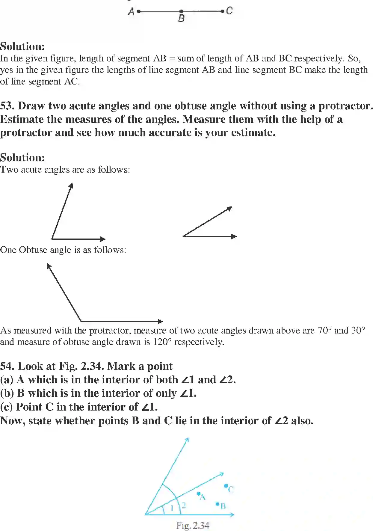 Class 6 Maths Exemplar Geometry Solution