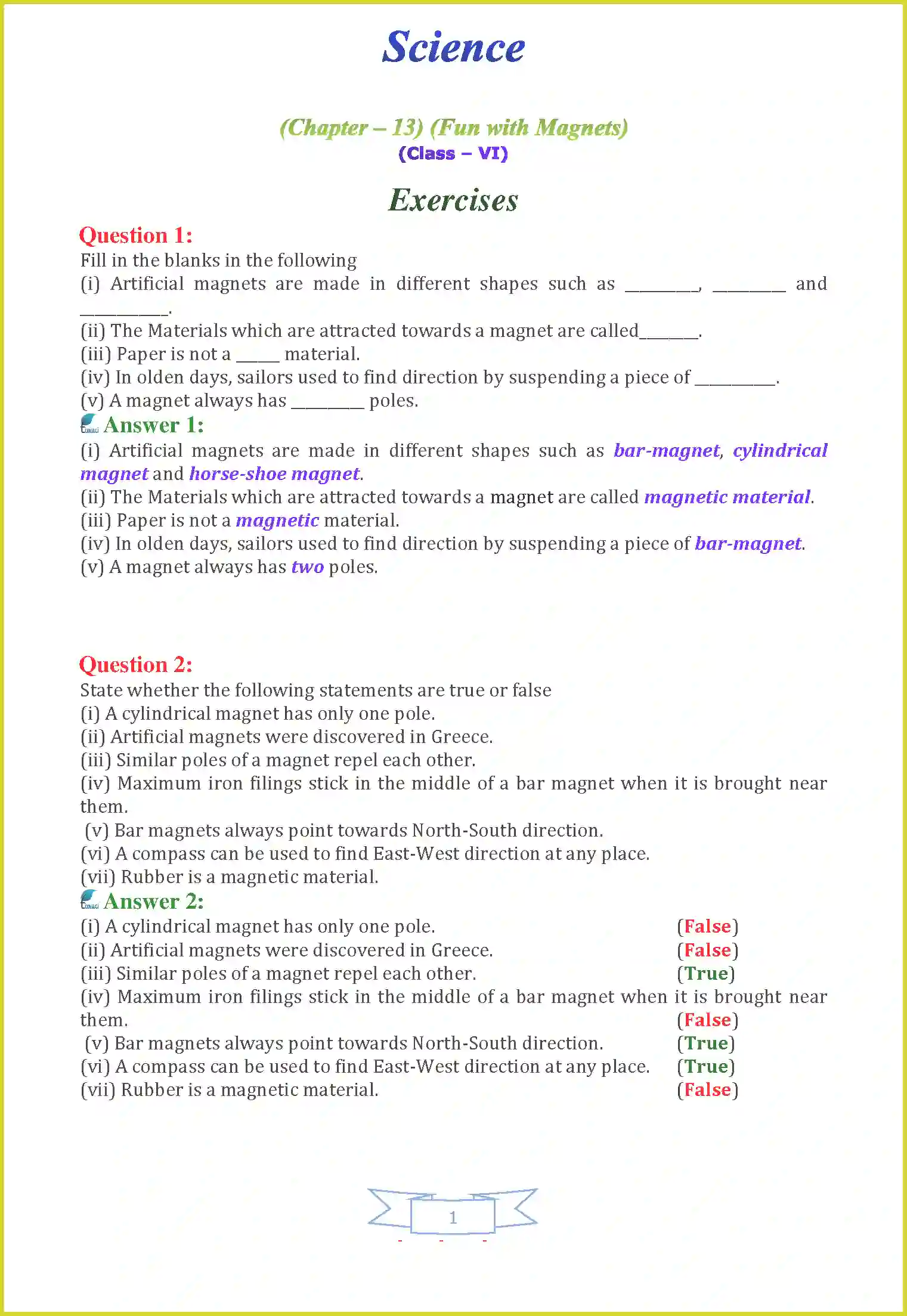 NCERT-Solution-Class-6-Science-Chapter-13-Fun-with-Magnets-1645-page-1
