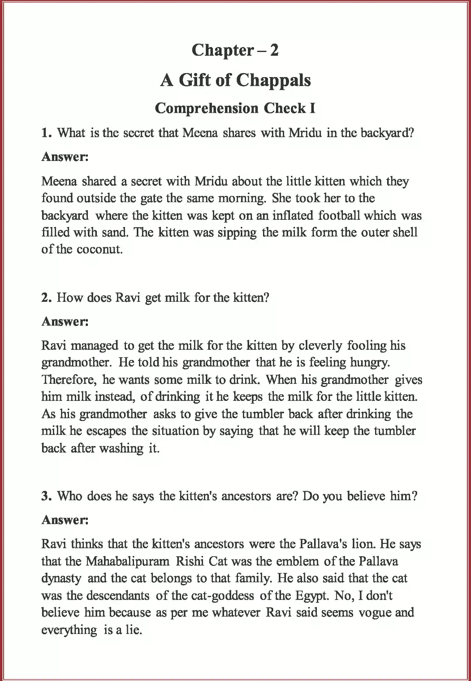 NCERT-Solution-Class-7-English-Honeycomb-A-Gift-of-Chappals-1507-page-1