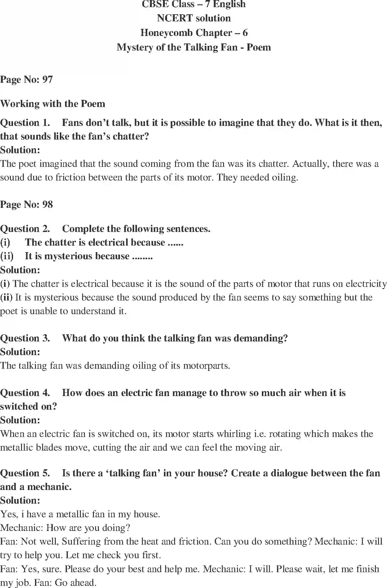 NCERT-Solution-Class-7-English-Honeycomb-Mystery-of-the-Talking-Fan-1521-page-1