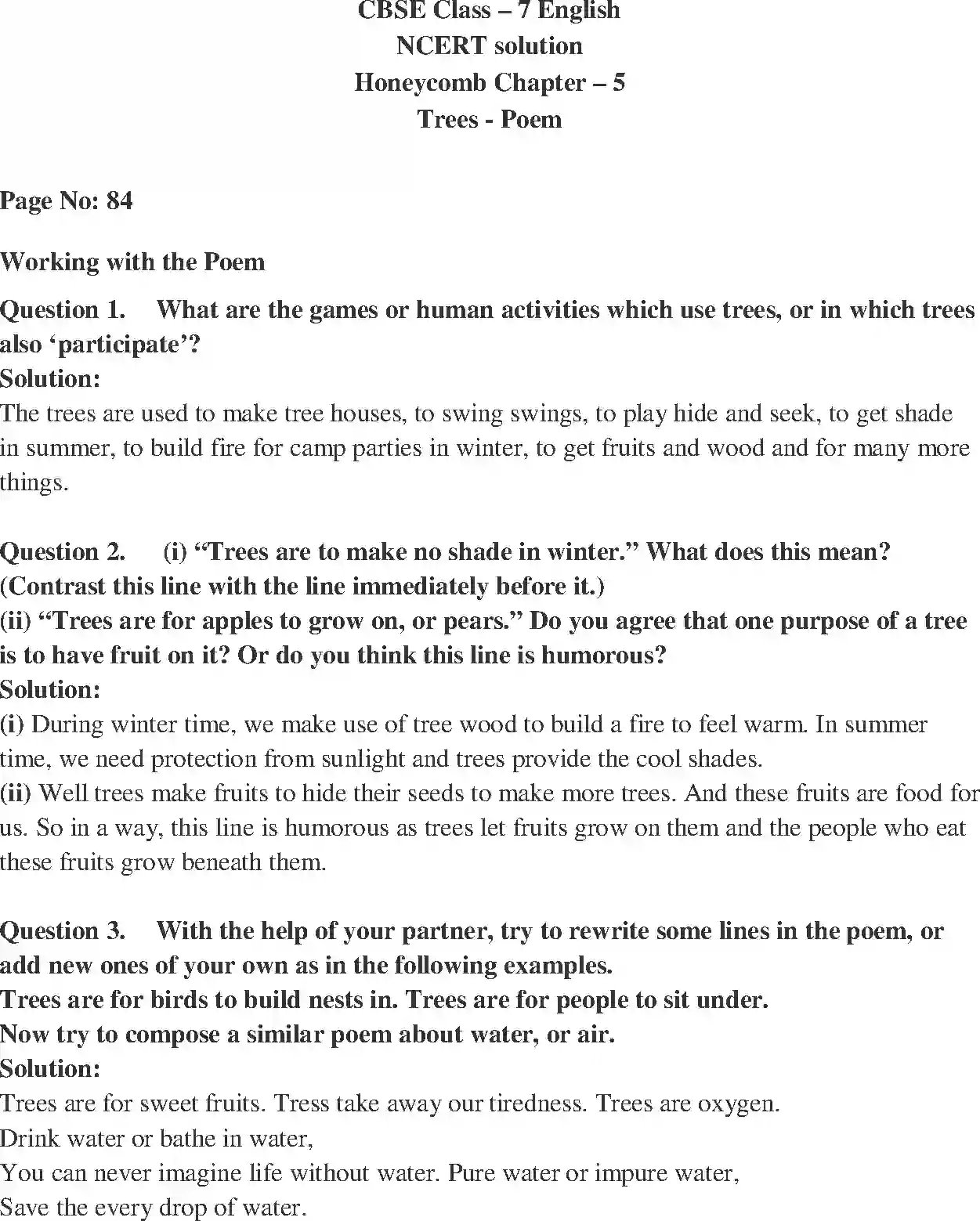 NCERT-Solution-Class-7-English-Honeycomb-Trees-3692-page-1