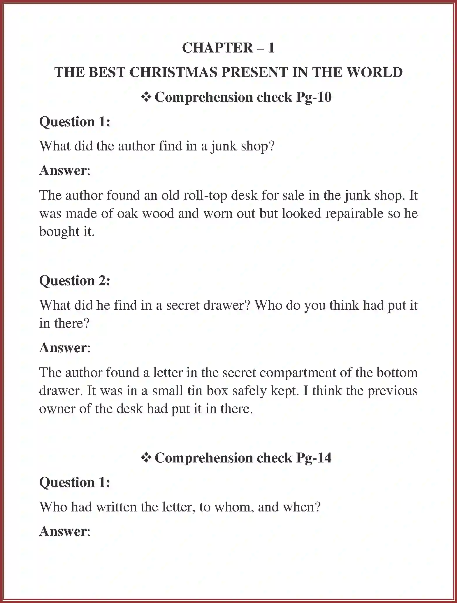 NCERT-Solution-Class-8-English-Honeydew-The-Best-Christmas-Present-in-the-World-1329-page-1