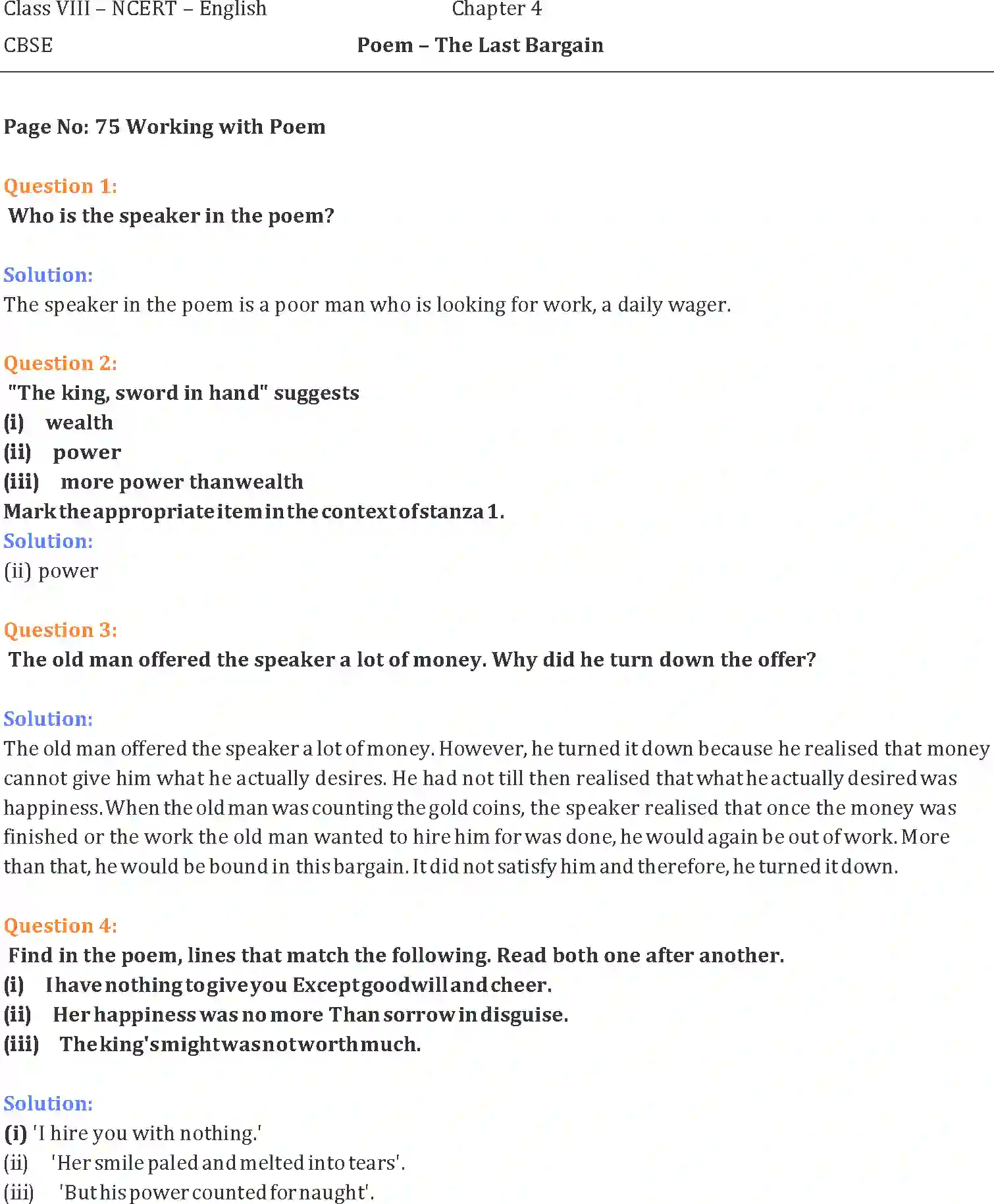 NCERT-Solution-Class-8-English-Honeydew-The-Last-Bargain-1342-page-1