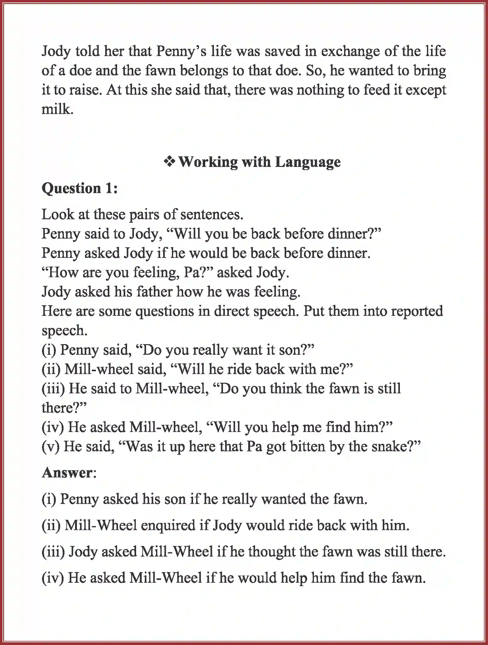 NCERT-Solution-Class-8-English-Honeydew-This-is-Jody’s-Fawn-1334-page-7