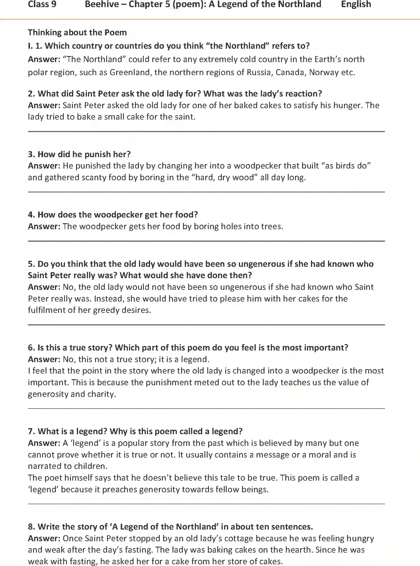 NCERT-Solution-Class-9-English-Beehive-A-Legend-Of-The-Northland-Poem-3308-page-1