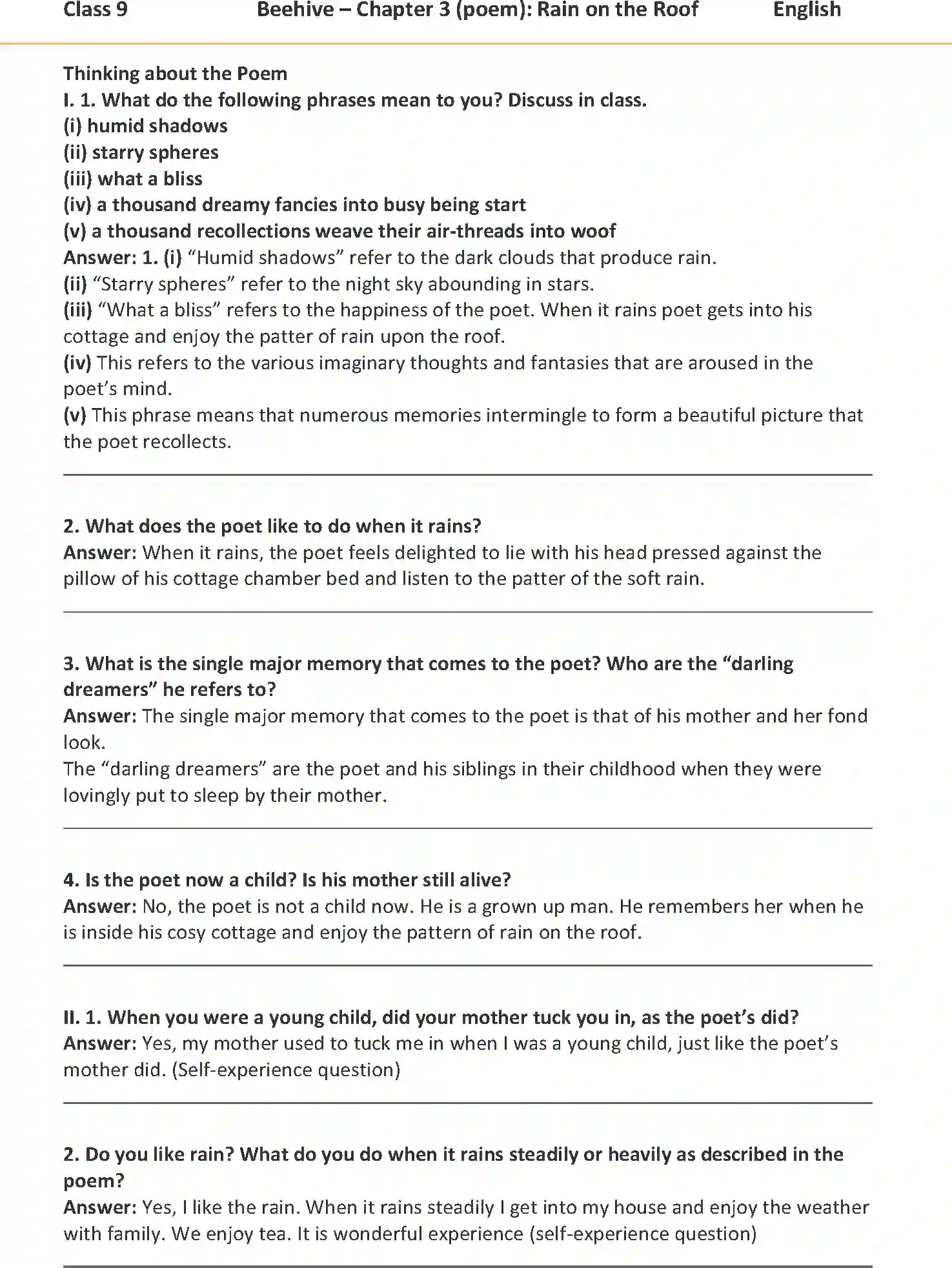 NCERT-Solution-Class-9-English-Beehive-Rain-On-The-Roof-Poem-3304-page-1