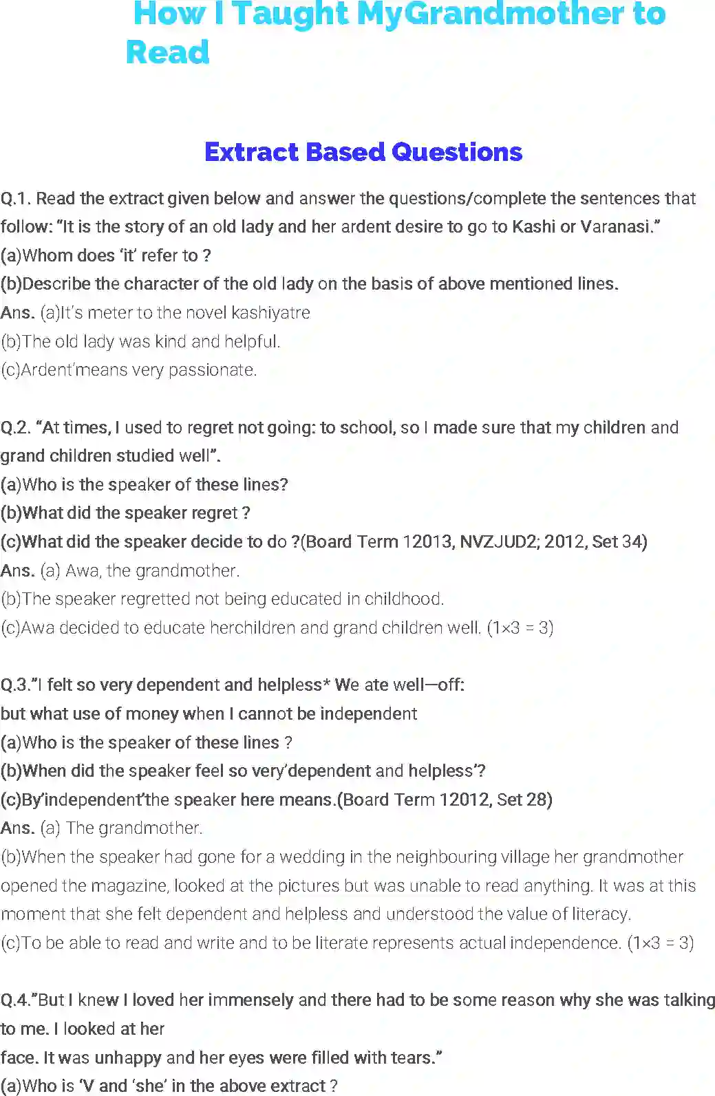 NCERT-Solution-Class-9-English-Literature-Reader-Chapter-1-How-I-Taught-My-Grandmother-to-Read-3319-page-1