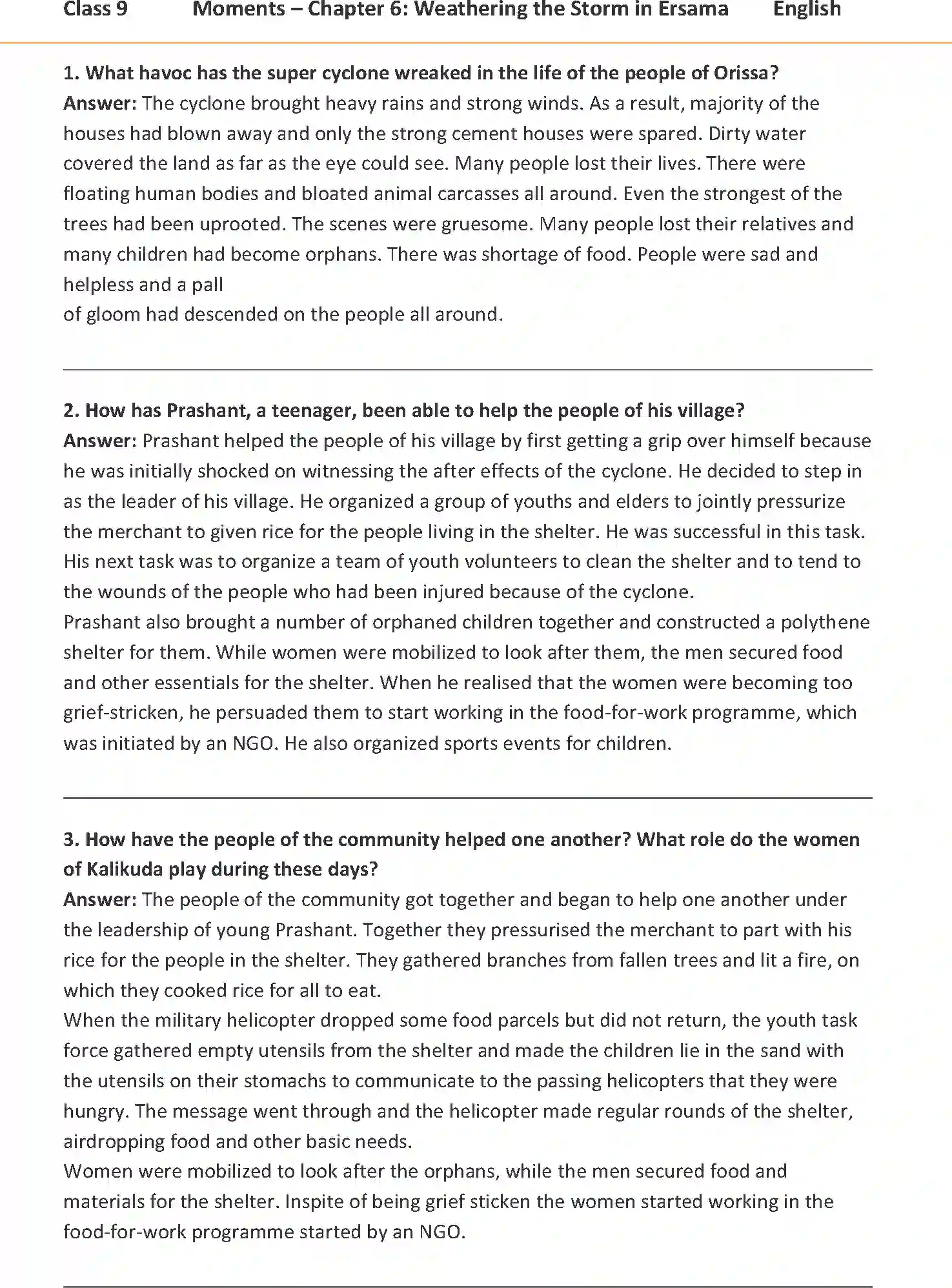 NCERT-Solution-Class-9-English-Moments-Chapter-6-Weathering-The-Storm-In-Ersama-3294-page-1