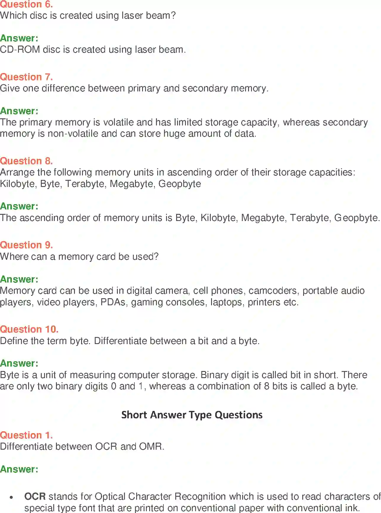 NCERT-Solution-Class-9-Foundation-of-Information-Technology-Computer-System-Organisation-3371-page-2