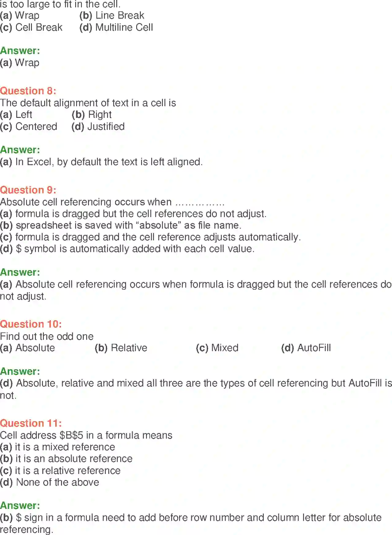 NCERT-Solution-Class-9-Foundation-of-Information-Technology-MSExcel-2007-1208-page-14