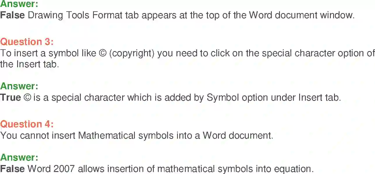 NCERT-Solution-Class-9-Foundation-of-Information-Technology-MSWord-2007-Advanced-1206-page-20