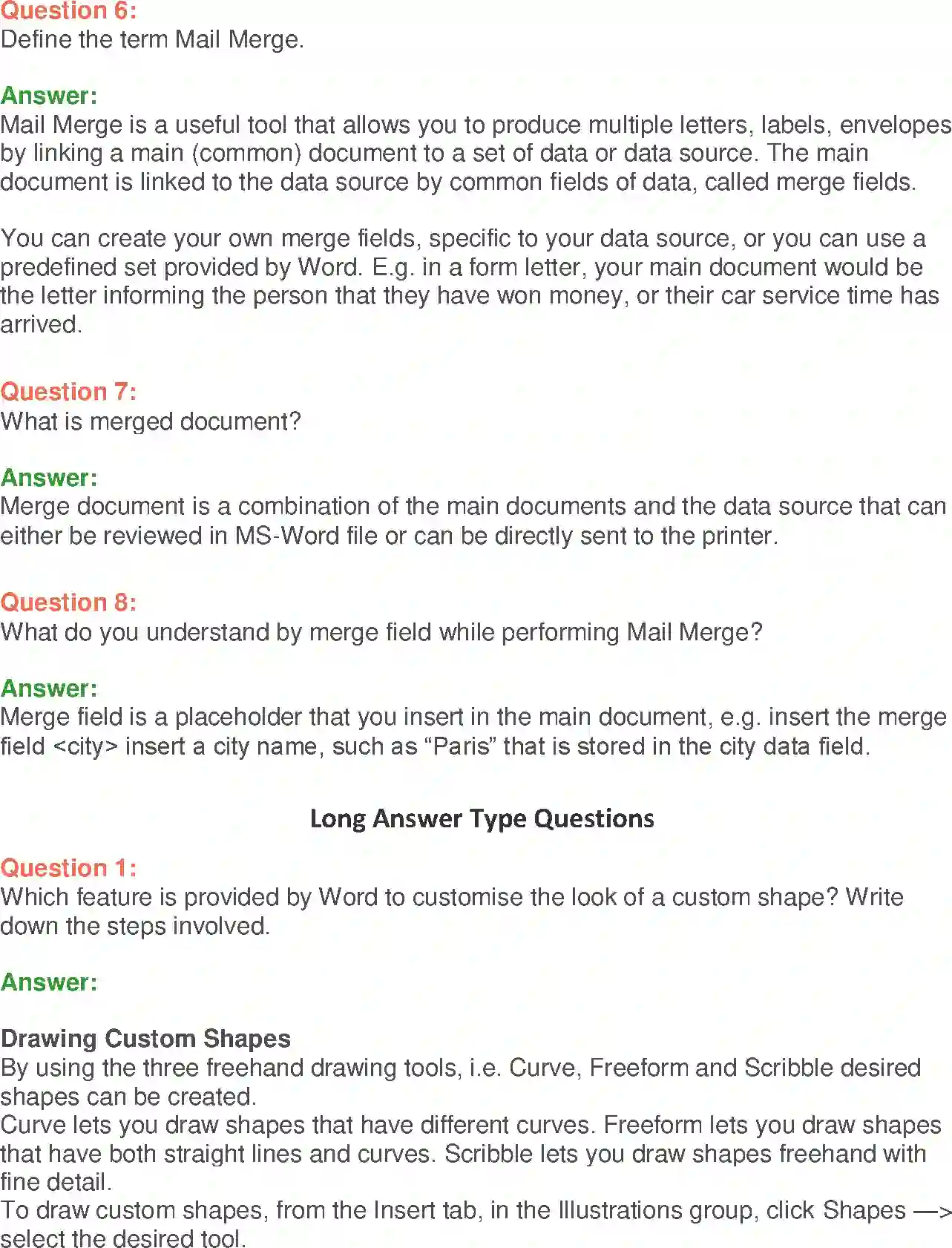 NCERT-Solution-Class-9-Foundation-of-Information-Technology-MSWord-2007-Advanced-1206-page-4