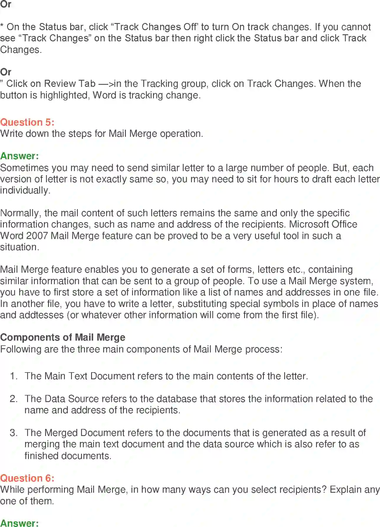 NCERT-Solution-Class-9-Foundation-of-Information-Technology-MSWord-2007-Advanced-1206-page-8