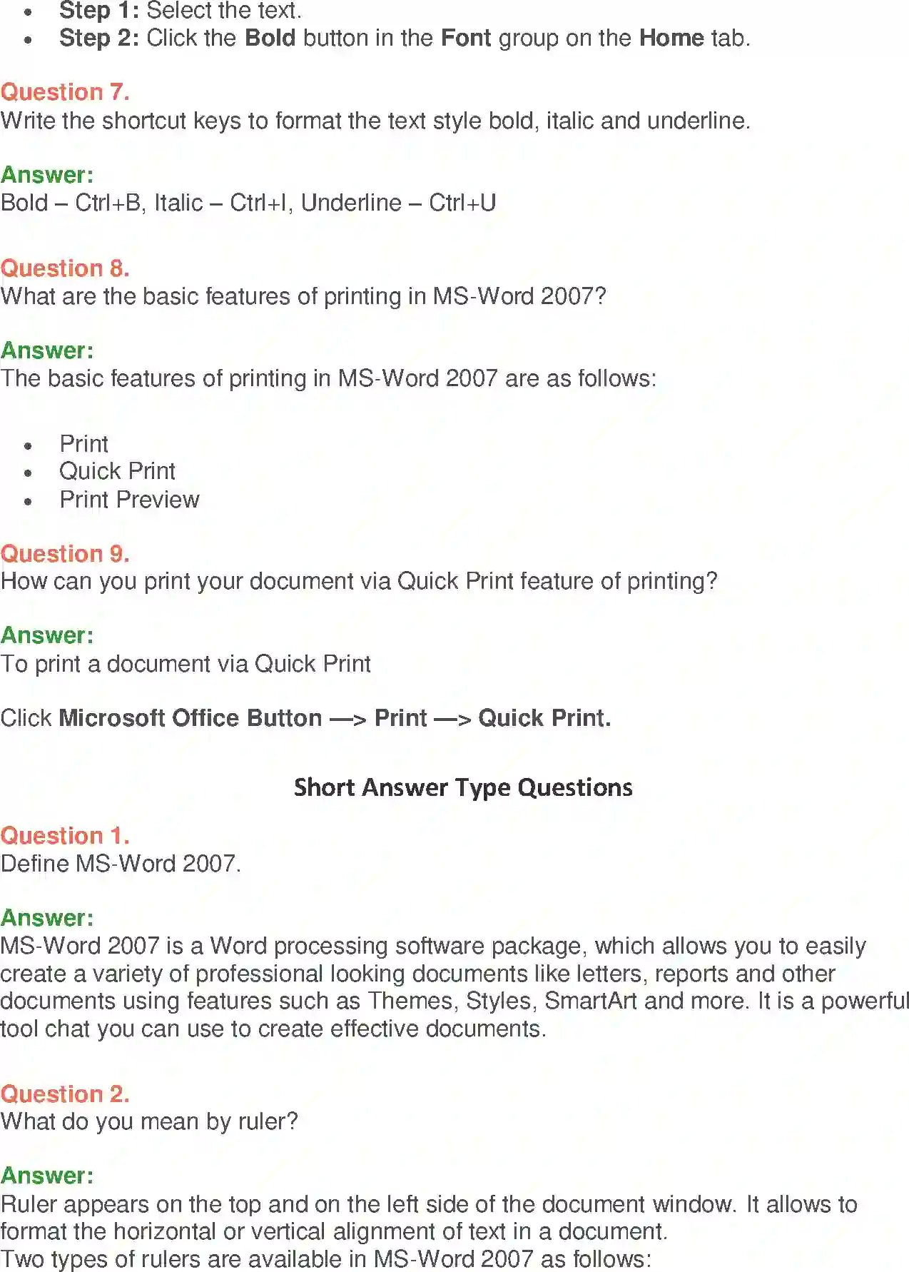 NCERT-Solution-Class-9-Foundation-of-Information-Technology-MSWord-2007-Basics-1205-page-2