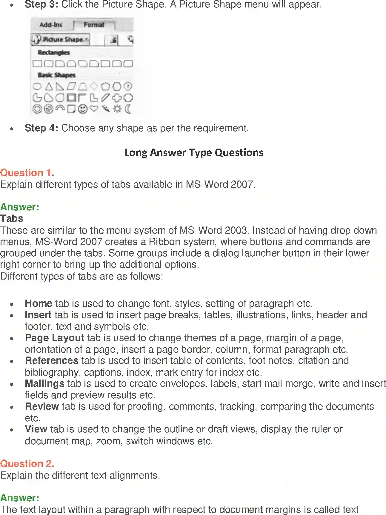 NCERT-Solution-Class-9-Foundation-of-Information-Technology-MSWord-2007-Basics-1205-page-5