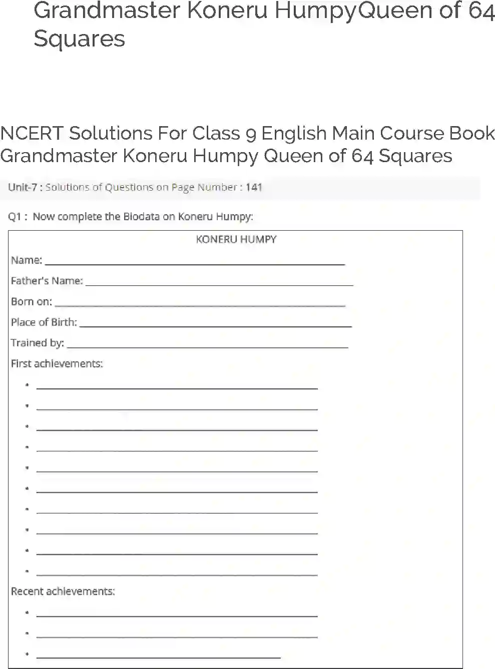 NCERT-Solution-Class-9-Main-Course-MCB-Grandmaster-Koneru-Humpy-Queen-of-64-Squares-3352-page-1