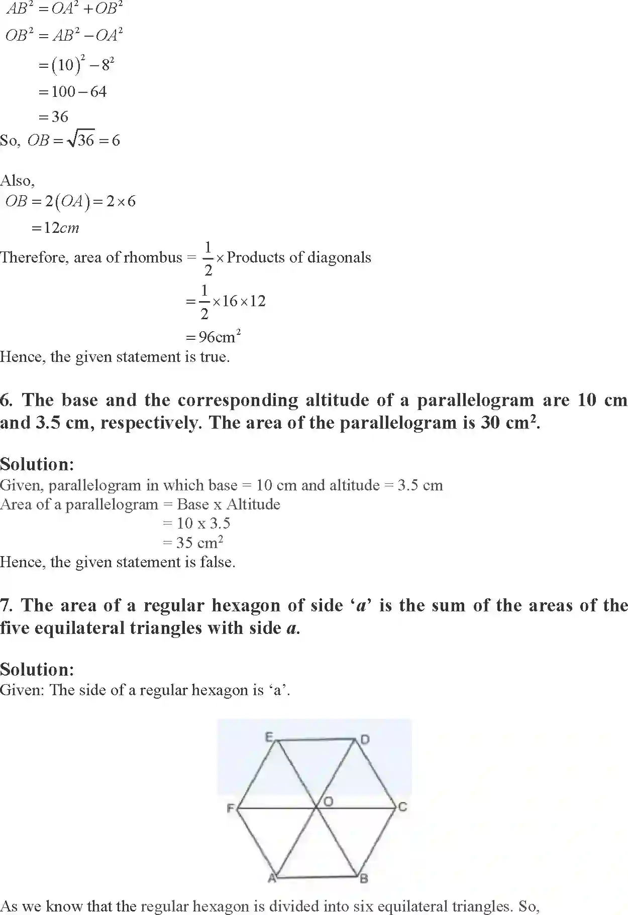 Class 9 Maths Exemplar Heron’s Formula Exemplar Solution